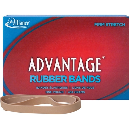 Alliance Rubber Alliance Advantage Rubber Bands, Size No 107, 7" x 5/8", Natural, 1 lb. Box 27075