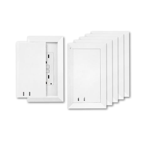 Socket Shield Child Resistant GFCI Outlet Cover White Sliding Lock Design, 12PK EC-GFCI-12