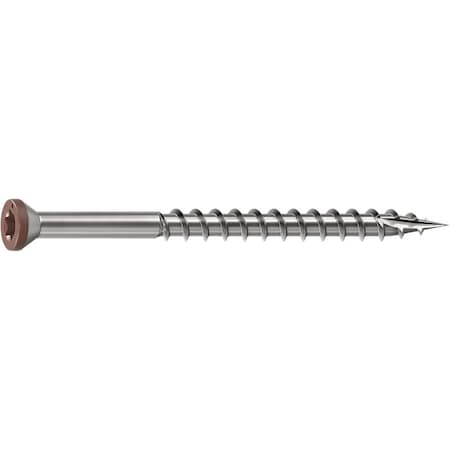 Camo Deck Screw, 0.163 in Thread, 2-1/2 in L, Trim Head, Star Drive, Sharp, Type-17 Point, 316 Stainless Steel 0353050BS
