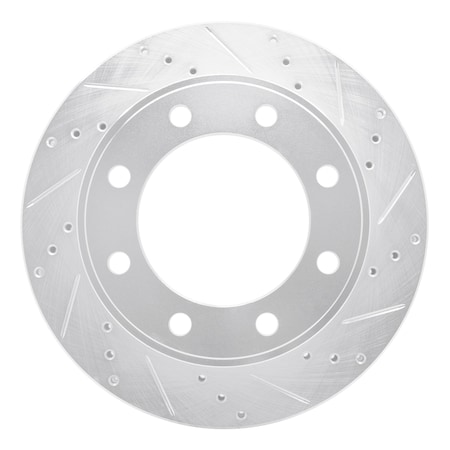 Dynamic Friction Co DFC Brake Rotor - Drilled and Slotted - Silver 631-54174R