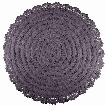 Lavish Home Bathroom Rugs 2 Woven Cotton Bath Mat Set for Boho Decor Round Rugs for Shower, Tub, Toilet, Vanity HT-BATH4-CH