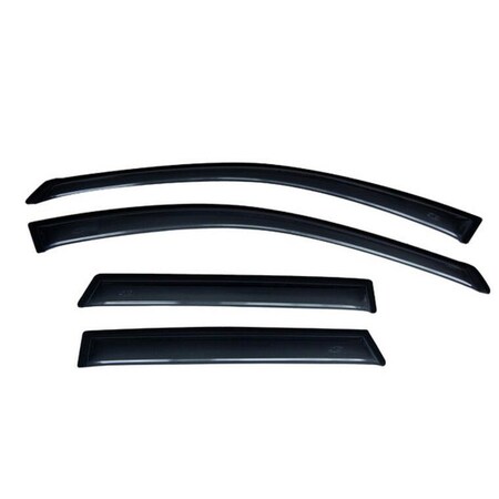 Ventshade Rainguards, Aerodynamic Design, Tape-On, Smoke, Acrylic, Set Of 4 94921