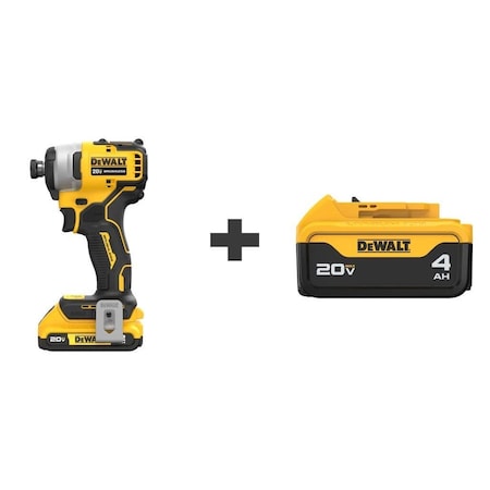 Dewalt DEWALT 20V MAX ATOMIC IMPACT DRIVER 2AH DCF809D1/DCB204