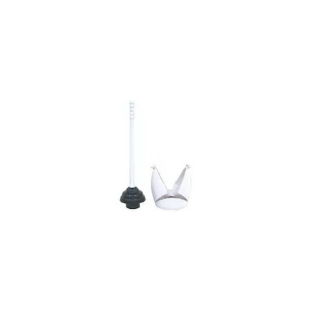 Master Plumber Toilet Plunger With Holder, Plastic C28740