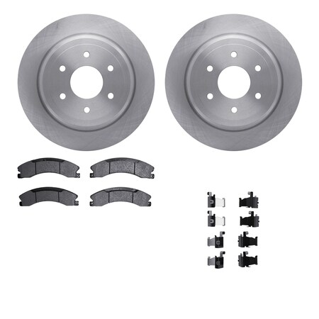 Dynamic Friction Co DFC Brake Rotor with 5000 Brake Pads and Hardware Kit 6512-67546