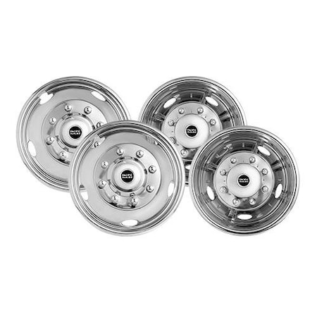 Pacific Dual Fits 1912  8 Lug 5 Vent Holes Wheel Polished Stainless Steel Set Of 4 32-1950A
