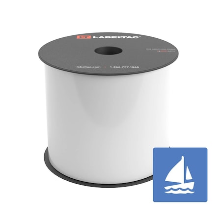 Labeltac Marine Supply 4in x 150ft LT4/Pro X, White LT402MN