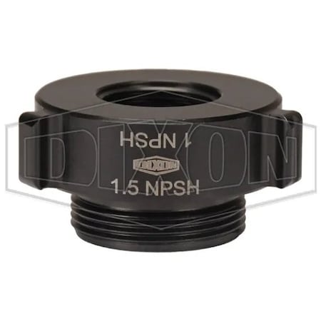 Dixon Style N37 Rocker Lug Hydrant Adapter, 1 x 1-1/2 in, FNPSH x MNPSH, Aluminum, Hardcoat Anodized N37-10S15S