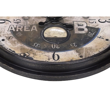 Monarch Specialties Clocks, 20'' Round, Wall Clock, Antique Brown, Transitional I 9055