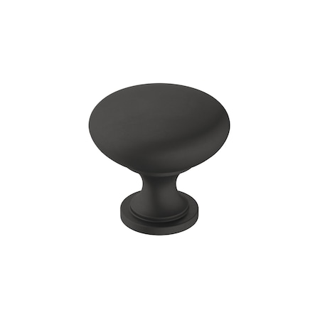 Amerock Era 1-1/4 inch (32mm) Diameter Matte Black Cabinet Knob, 25PK 25VMP36907FB