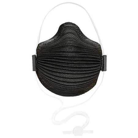 Moldex Disposable Respirator, N95, AirWave Series, Adj. SmartStrap, Black Dura-Mesh Shell, M/L, PK 10 M4601