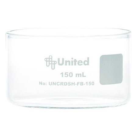 United Scientific Supplies Inc Crystallizing Dish, Colorless, 45 mm H, PK6 UNCRDSH-FB-150