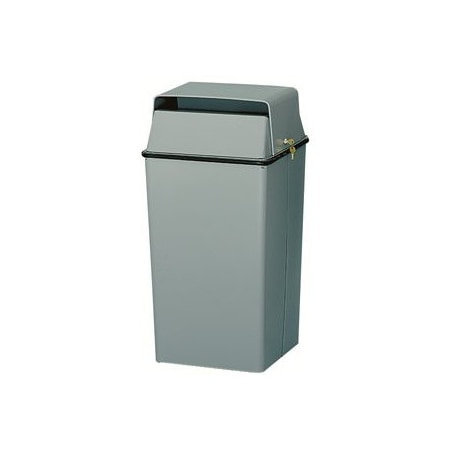 Witt Industries 36 gal Round Confidential Document Receptacle, Slate, Metal 008LSL
