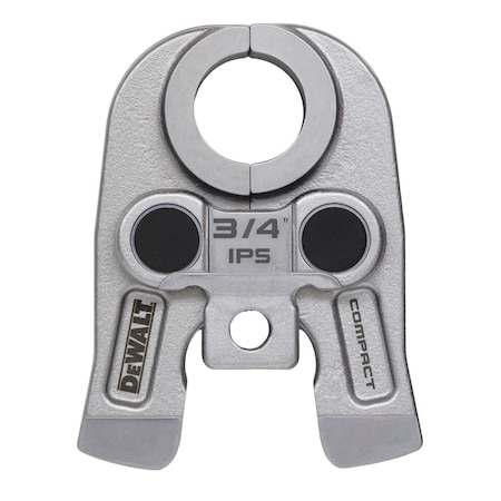 Dewalt Compact IPS Press Jaw For 3/4 in Carbon Steel/Black Iron Pipe, Gray Galvanized DCE212034