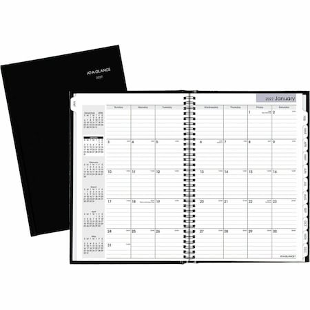 At-A-Glance Harcover Monthly Planner, 8"X12", Black G470H00