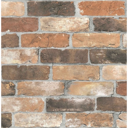 Brewster Cody Rust Reclaimed Bricks Wallpaper 2904-22300