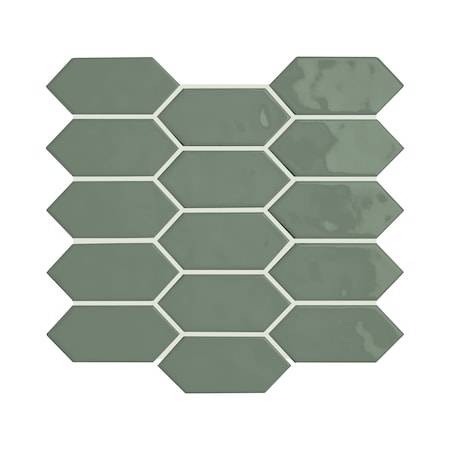 Daltile Mythology 2'' x 5'' Ceramic Picket Mosaic Tile, 12PK MY9325PICKMS1P2