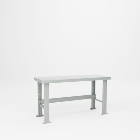 Pucel Steel Top Workbench, 60 in W x 24 in D x 32.5 in H, Gray F-2460