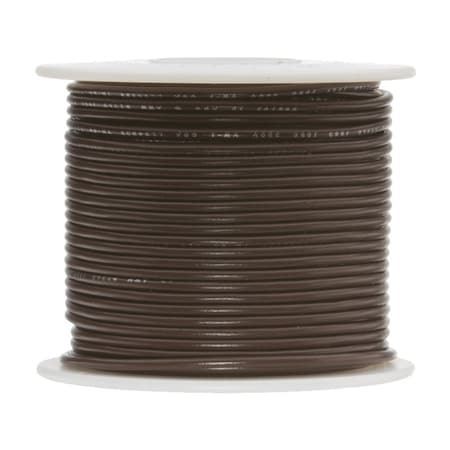 Remington Industries 26 AWG Gauge UL1061 Stranded Hook Up Wire, 300V, 0039 Diameter, Brown, 100 ft Length 26UL1061STRBRO100