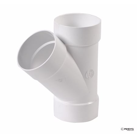Plastic Trends NDS Schedule 35 4 in. Hub each X 4 in. D Hub PVC Wye 1 pk 4P08