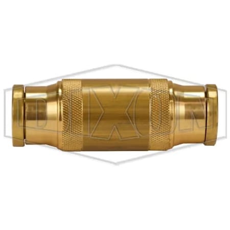 Dixon Push-In Union Connector, 3/8 in Nominal, Tube, Brass, Domestic AQ62DOT6
