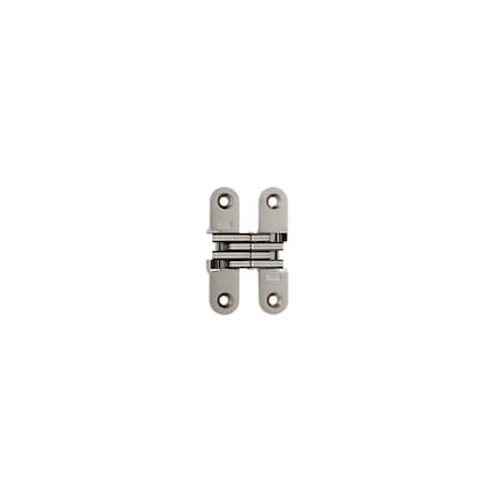Universal Industrial Soss 5/8" x 2-3/4" Medium Duty Invisible Hinge for 1" Doors Satin Nickel Finish 208US15