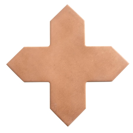 Apollo Tile Seville 5 x 5 in. Matte Terracotta Porcelain Cross Wall and Floor Tile 5.31 sq ft/case, 34PK TNG88CRCOTA