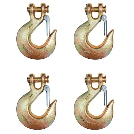 Tie 4 Safe G70 1/2'' Clevis Slip Hooks Tow Chain Hook Flatbed Truck Trailer Tie Down, 4PK FH407-12-4