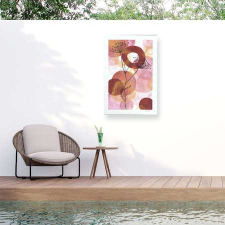 Trademark Fine Art Outdoor Canvas Art Jocelyn Benford 'Pink & Red' Wall Art for Patios, or Gardens GRL01835-OC2232WR