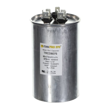 Diversitech 60+7.5 MFD 370V ROUND TRCD6075