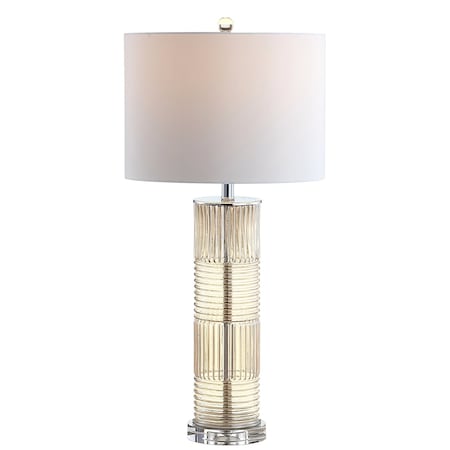 Jonathan Y Genevieve 30" Glass/Crystal LED Table Lamp, Champagne JYL2064A