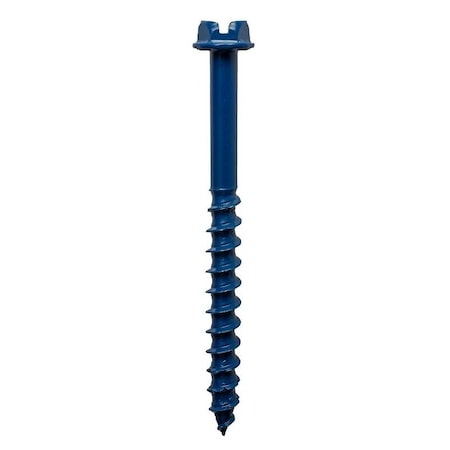 Simpson Strong-Tie Titen Turbo Screw Anchor, 1/4 in Dia, 2-3/4 in L, Carbon Steel, Ceramic-Coated/Zinc TNT25234HC8