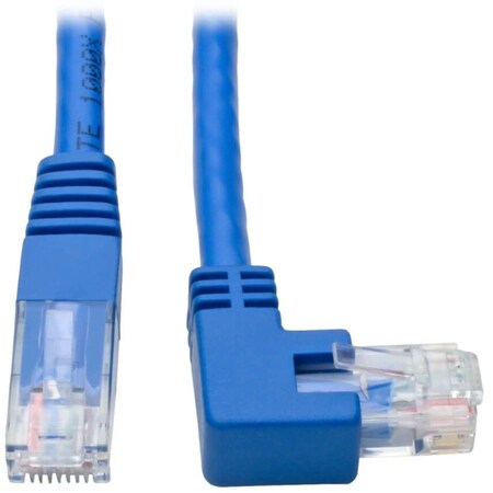 Eaton Tripp Lite Series Right-Angle Cat6 Gigabit Molded UTP Ethernet Cable RJ45 Right-Angle M to RJ45 N204-001-BL-RA