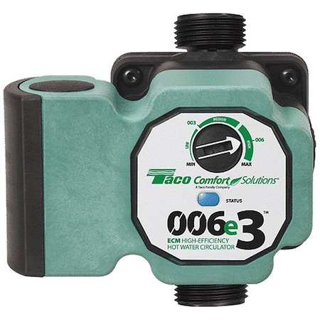 Taco Circulating Pump, Union, 1/25hp, 120VAC VM1212-DY1-UP2A00