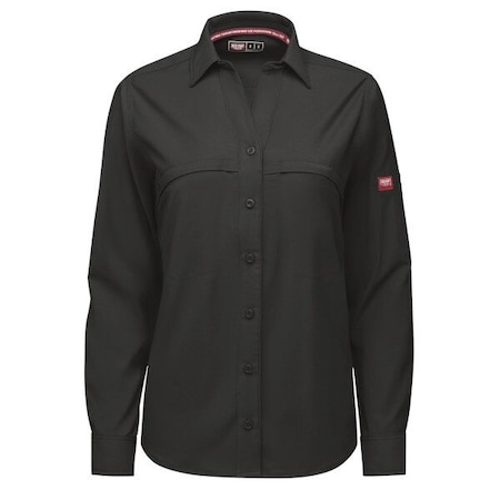 Red Kap Women's Work Shirt, Black, 2XL TSW3BK