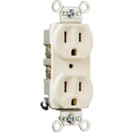 Nextgen CRB5262LACC12 15A 2 Pole 3 Wire Grounding Heavy Duty Duplex Outlet, Light Almond NE569222