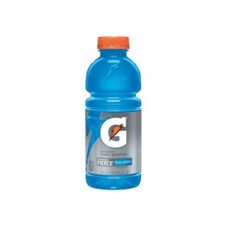 Gatorade 20 oz Wide Mouth Bottle, Fierce Blue Cherry, 24PK 308-10412