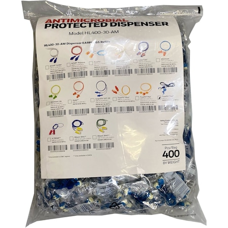 Honeywell Howard Leight Metal Detectable Soft Polyurethane Reusable Corded Ear Plugs, Dispenser Refill Pack, NRR 29, 2000PK TFTPOD-30-REFILL
