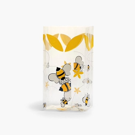 Nashville Wraps Honey Bees Cello Bags, 4x2x9, 100PK C2BHNB