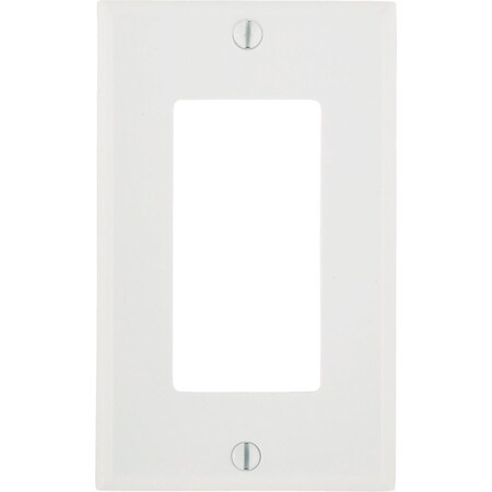 Leviton Decora 1-Gang Smooth Plastic Rocker Decorator Wall Plate White 021-80401-00W