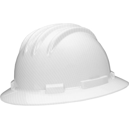 Ironwear High Density Polyethylene Full Brim Hard Hat Gloss White Graphite 3970-W-CFSP