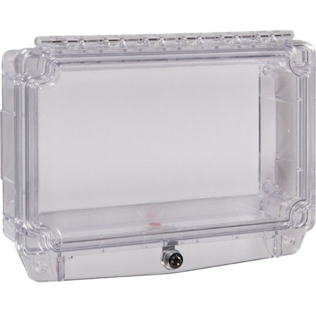 Safety Technology International Universal Stopper Cover, Polycarbonate, Surface Mount, 8 1/4 in W x 4 3/4 in H x 2 in D, Clear STI-7710