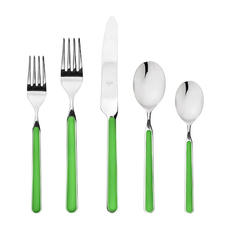 Mepra Fantasia Flatware Set - 20 Pieces - Apple Green 10A722020
