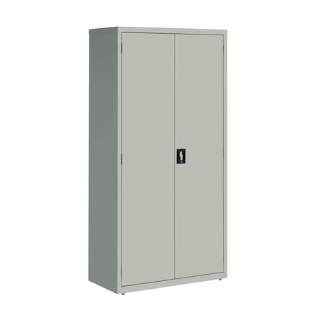 Hirsh Storage Cabinet, 72 in H, 36 in W, 18 in D, Recessed Twist, Keyed, Light Gray, 4 Shelves 22006