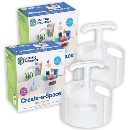 Learning Resources Create-A-Space Mini-Center White, 2PK LER3810W