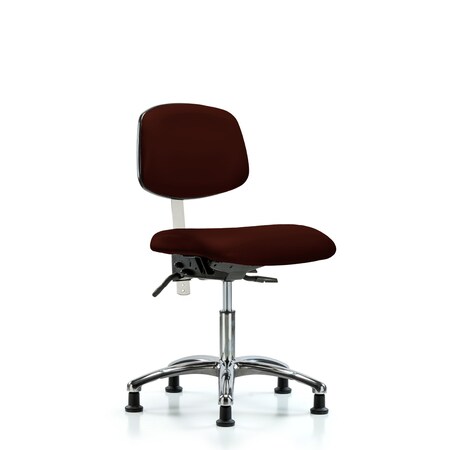 Blue Ridge Ergonomics Clean Room Chair Desk Chair, Vin, Chrm, Tilt Gld, Burg, CL100, No Arms, 18" to 23" Height, Vinyl BR-NCR-VDHCH-CR-T1-A0-RG-8569