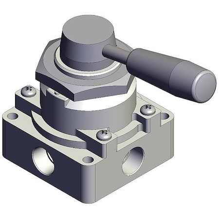 Smc Hand Valve, Exhaust, VH, Three-Position VH311-N03