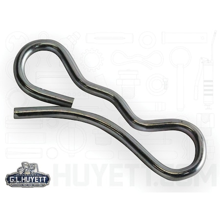 Huyett Bow Tie Cotter Pin, Zinc Plated Spring Steel, 0.072 in Dia x 1.375 in Overall L x Fits 1/2 in Shaft BTC-072-0250