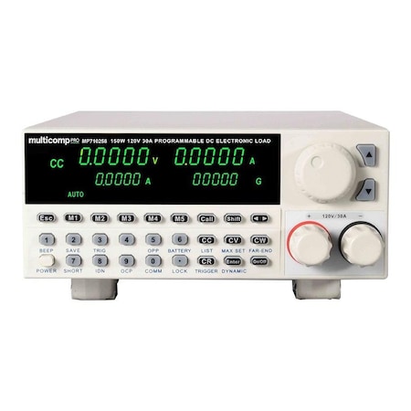 Multicomp Pro DC Electronic Load, Electronic Loads, 150 W, Programmable, 0 V, 120 V, 30 A MP710258 US