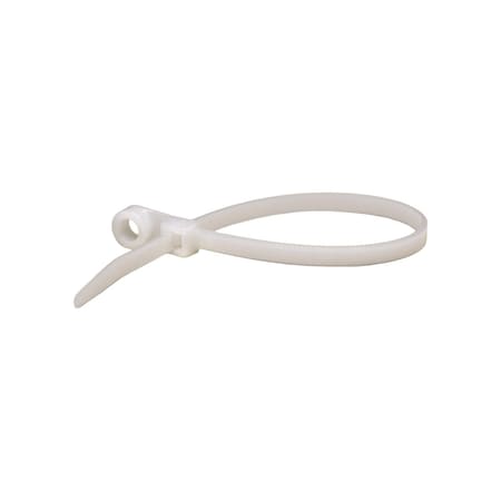 Auveco 7in 50 Pound Nylon Cable Ties with Hole- Natural, 50PK 11961